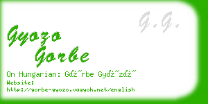 gyozo gorbe business card