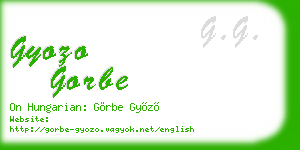 gyozo gorbe business card